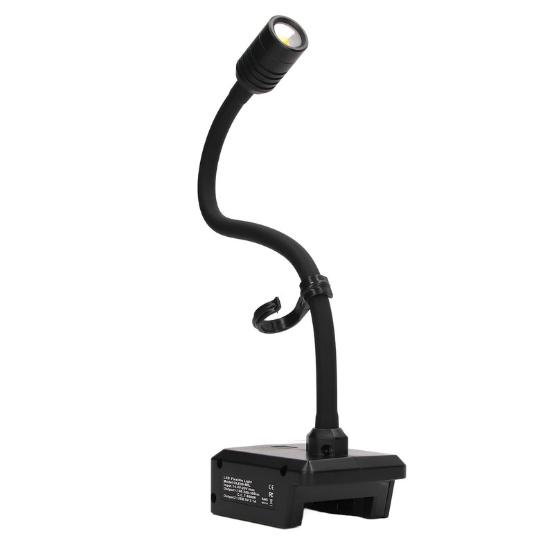 Gooseneck Work Light LED Cordless Lamp Rechargeable 2 USB Ports