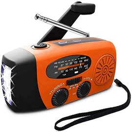 Portable Emergency Weather Radio 1000mah Solar Hand Crank Emergency Radio with Led Flashlight SOS Alarm Hand Crank Radio for Outdoor Emergency