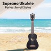 Kala KA-15 Series Black Satin Mahogany Ukulele with Rosewood Fingerboard,