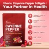Cayenne Pepper Softgels Supplement, Supports Leg Vein, Heart and Blood