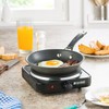 Kitchen Countertop Cast-Iron Single Burner - Stainless Steel Body –