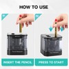 Eagle Electric Pencil Sharpener, Dual Holes, Battery Powered for School/Office/Art,