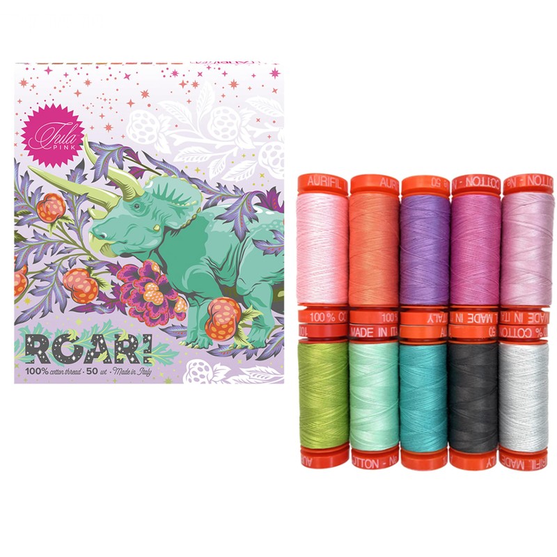 Roar Aurifil Thread 50 wt Cotton 10 Small spools by