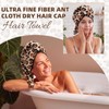 2 Pack Large Leopard Hair Towels 24" x 40" Absorbent
