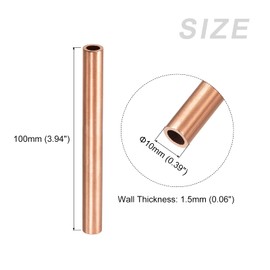 METALLIXITY Copper Pipe (10 mm OD x 1.5 mm Wall D x 100 mm L) Straight Hoses - for Home Furniture Machines DIY Crafts