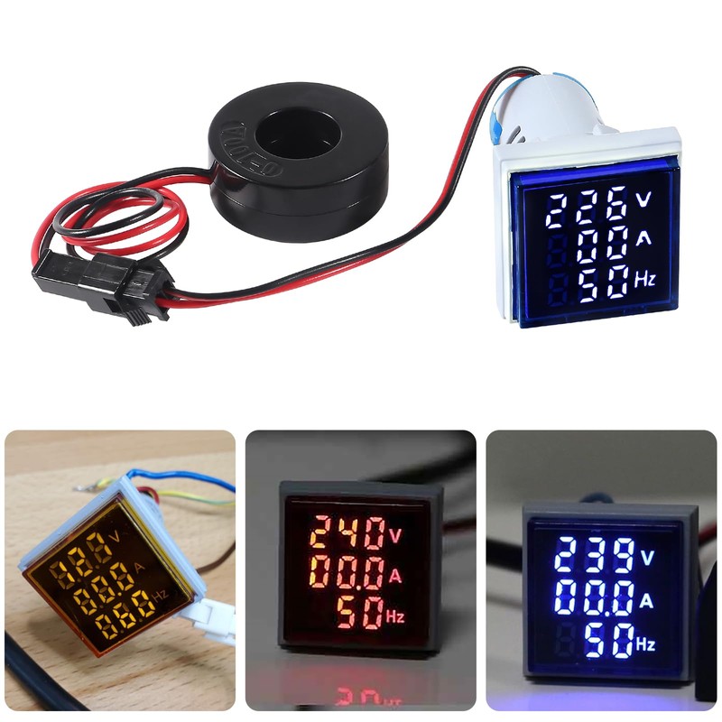 Alinan 3 in 1 60-500V 0-100A AC Digital Ammeter Voltmeter,