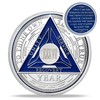 Recovery Triangle 36 Year Sobriety Coin - Silver Roman Numeral