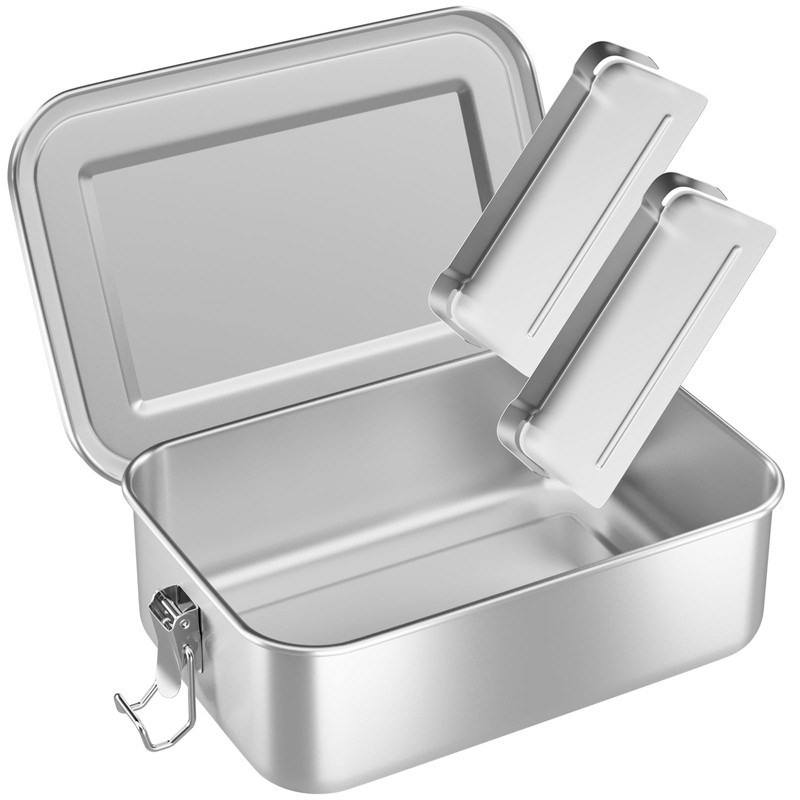 WELLGRO Stainless Steel Square Containers - 550 ml 850 ml