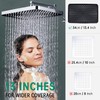 13-Inch Shower Heads with Multi-Function Handheld Sprayer Combo, 3-Way Metal