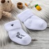 RF&CM Pregnancy announcement, baby socks, white, you will be grandma,