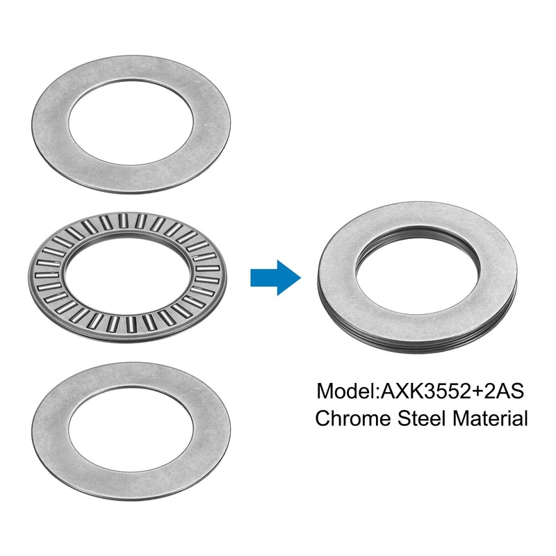 sourcing map 2 Sets NTA1423+2TRA Thrust Needle Roller Bearings with