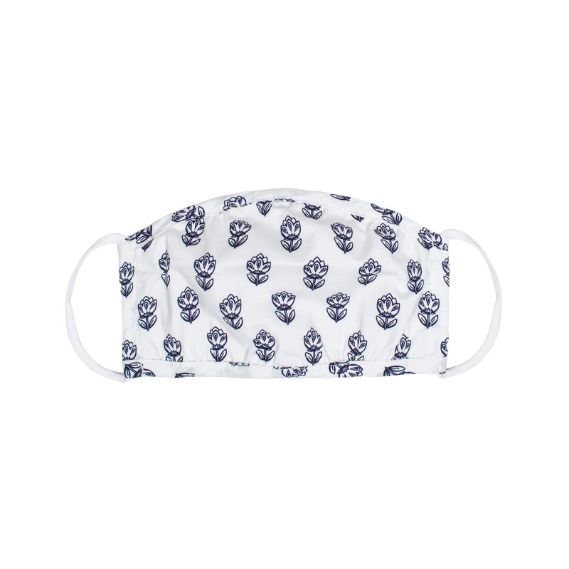 Hatley Double Layer Face Mask with Ear Elastic, Little Flowers,