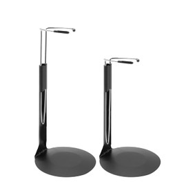 upvolcora Adjustable Dolls Stands Display Holder, 8" to 12" Dolls or Action Figures Shelf, Waist is 2 to 2.5 inches Wide, 5.5 to 9 inches Around (2, Black)