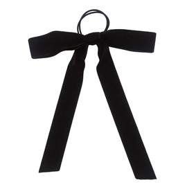 Vaguelly Velour Bow Hair Tie for Girls 2-Piece Set Decorative Hair Bowknots Portable Elastic Holders for Ponytails and Braids