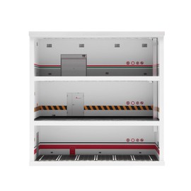 Mejuv 3-Layer Model Display Cabinet with LED Lights, Model Car Display Case for 1:64 Scale Mini Car Parking Space Scene Collectible Gift Decoration （11.81*4.52*11.81inch）