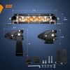 Nilight LED Light Bar Amber 2Pcs 7 Inch 30W Spot