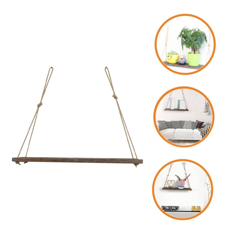 WOONEKY Floating Shelves Home Decor Wall Rustic Hanging Planter Shelf