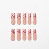 24 Pcs Coffin RIICFDD Press on Nails French Tip Fake