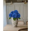 DuHouse 3Pcs Hydrangea Artificial Flowers,Latex Real Touch Hydrangeas with Long