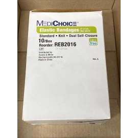MediChoice Elastic Bandage 6" x 5 Yd Standard, Knit, Dual Closure 10pk REB2016