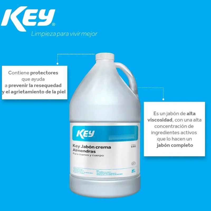 Jabón En Crema Almendras Para Manos Y Cuerpo Key 4