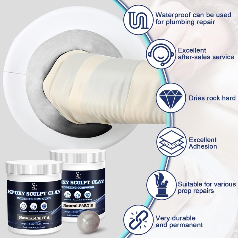Seocam Epoxy Putty Sculpt Clay, 2 Part A & B