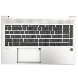 WWGTMC New Upper Case Palmrest Replacement for HP Probook 450 455 G9 Series Laptop Top Cover Keyboard Assembly with US Layout N01933-001 Silver