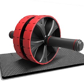 Ab Roller Wheel, New Ab Roller Wheel Automatic Rebound with 4 Elbow Supports, Automatic Rebound Abdominal Wheel with Timer, Abdominal Exercise Roller, Plank Ab Roller Wheel for Core Trainer (red)