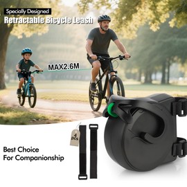Bicycle Tow Rope Children and Adults, 2.6 m Bicycle Traction Rope, Quick Assembly without Tools, Load Capacity 200 kg for Children MTB Bike, E-Bike, Mountain Bike, Parents Child Pull Rope Traction