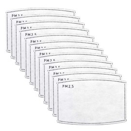 12 PCS PM2.5 Activated Carbon Face Mask Filter for Adults, Replaceable Mouth Respirator Filter to Anti Haze Dustproof Air Pollution Germ