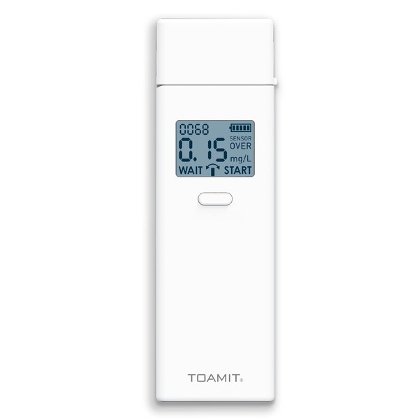 TOAMIT Toa Sangyo Alcohol Checker Drinking Detector Portable Breath Easy Measurement White