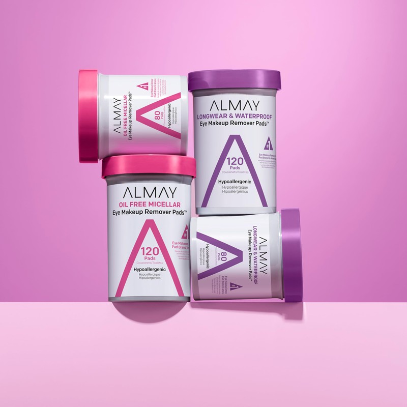 Almay Eye Makeup Remover Pads, Micellar Gentle, Hypoallergenic, Fragrance-Free, Ophthalmologist