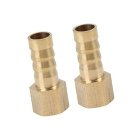 A ABSOPRO Brass Hose Nozzle Connection, Hose Fitting 8 mm Hose ID x G 1/8 Inch NPT Female Thread Hose Connection Item Replacement Pack of 2