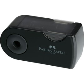 FABER-CASTELL 217086 Sleeve Pencil Set with Sharpener, Eraser and 3 Pencils, Grip 2001 Writing Set Black