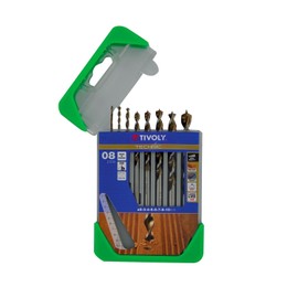 Tivoly G11 – Pack of 8 Wood Drill Bits, Technic Range (Diameter of 2, 3, 4, 5, 6, 7, 8, 10 mm)