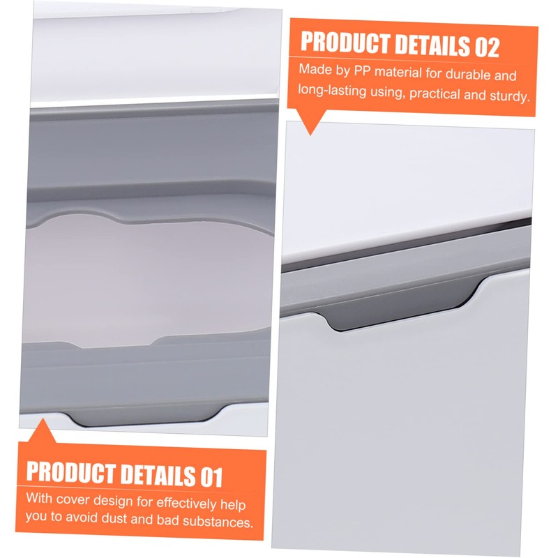 GLEAVI 1Pc Capacity Tissue Box Grey Material Wet and Dry