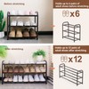 Gonfoam 3-Tier Expandable Shoe Rack,Adjustable Shoe Shelf Storage Organizer Heavy