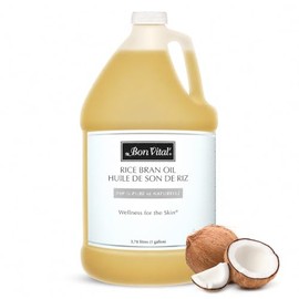 Bon Vital Aceite de salvado de arroz, 100 puro y prensado en fro para difusores, aceite de masaje profesional, el mejor secreto de belleza para una...