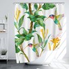 LIVETTY Shower Curtain180x180cm, Waterproof Polyester Fabric Bath Curtain With 12