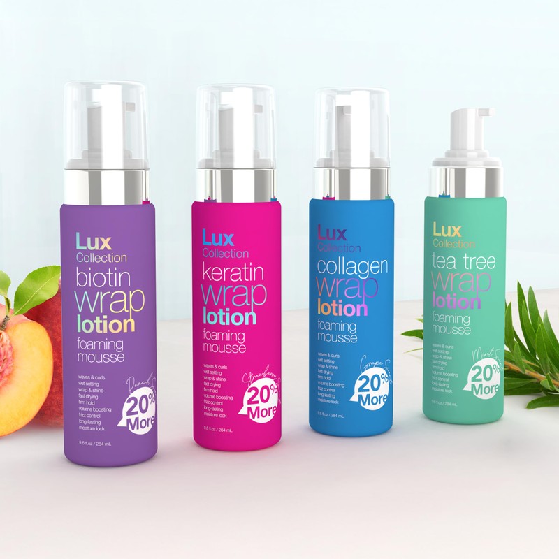 Lux Collection Keratin Wrapping Foam Lotion Wave Curl Wet Setting