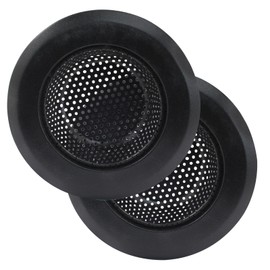 Jiozermi 2 Pcs Stainless Steel Kitchen Sink Drain Strainer， Plug Filter Strainer with Large Wide Rim 4.5" for Kitchen (Black)
