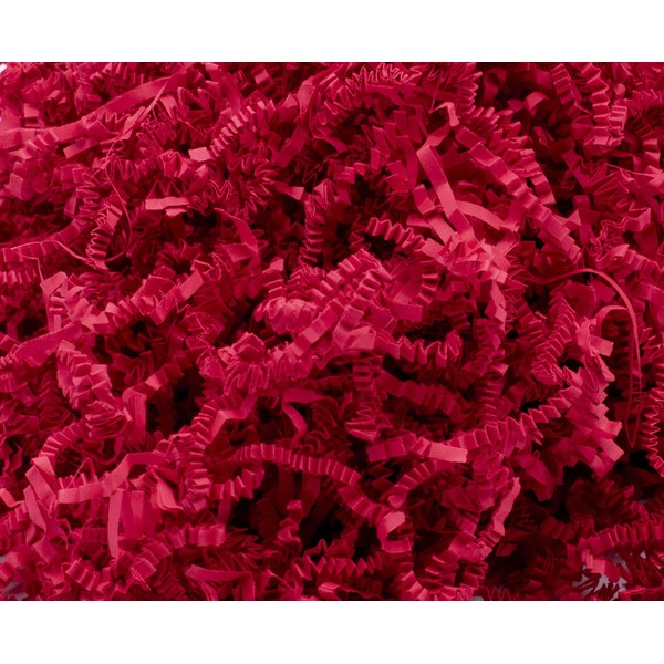Stephanie Imports Made In USA Crinkle Cut (Zig Fill) Shredded Paper 2 lbs (Red)