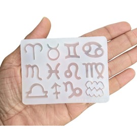 Custom 12 Zodiac Constellation Silicone Mold Flexible Fondant Food Grade Chocoloate Mold (Clear, Straight)