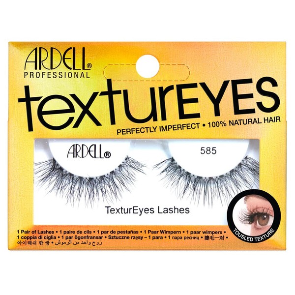 Ardell Professional TexturEyes 585 Eyelashes. 100% Natural. Round Shape. 1 Pair