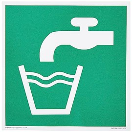 E015 Sicherheitszustand Trinkwasser Schild – 150 x 150 mm – S15