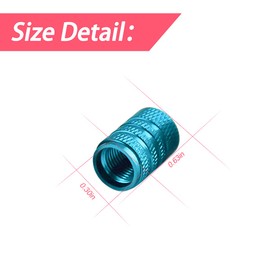 Aluminum Alloy Tire Valve Stem Caps, 4 Pack Universal Car Wheel Tire Valve Caps, Universal Stem Covers for Cars Trucks Motorcycles SUVs and Bikes (Light Blue)
