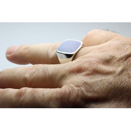 Beautiful Signet Ring 925 Silver with Lapis Lazuli, Silver
