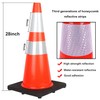 RELIANCER 8PCS 28" Traffic Cones PVC Safety Road Parking Cones