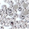 TEHAUX 72pcs Transparent Flatback Glass Rhinestones for Embellishments Crystal Rhinestones
