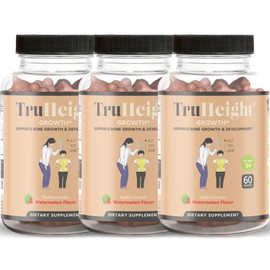 ProHeight TruHeight Growth Gummies (Watermelon) Natural Growth & Development Supplement for Kids & Teens - Vitamin D, K, Calcium & Ashwaganda - Bone Strength Vitamins - Picky Eater Vitamin for Kids - Ages 5+
